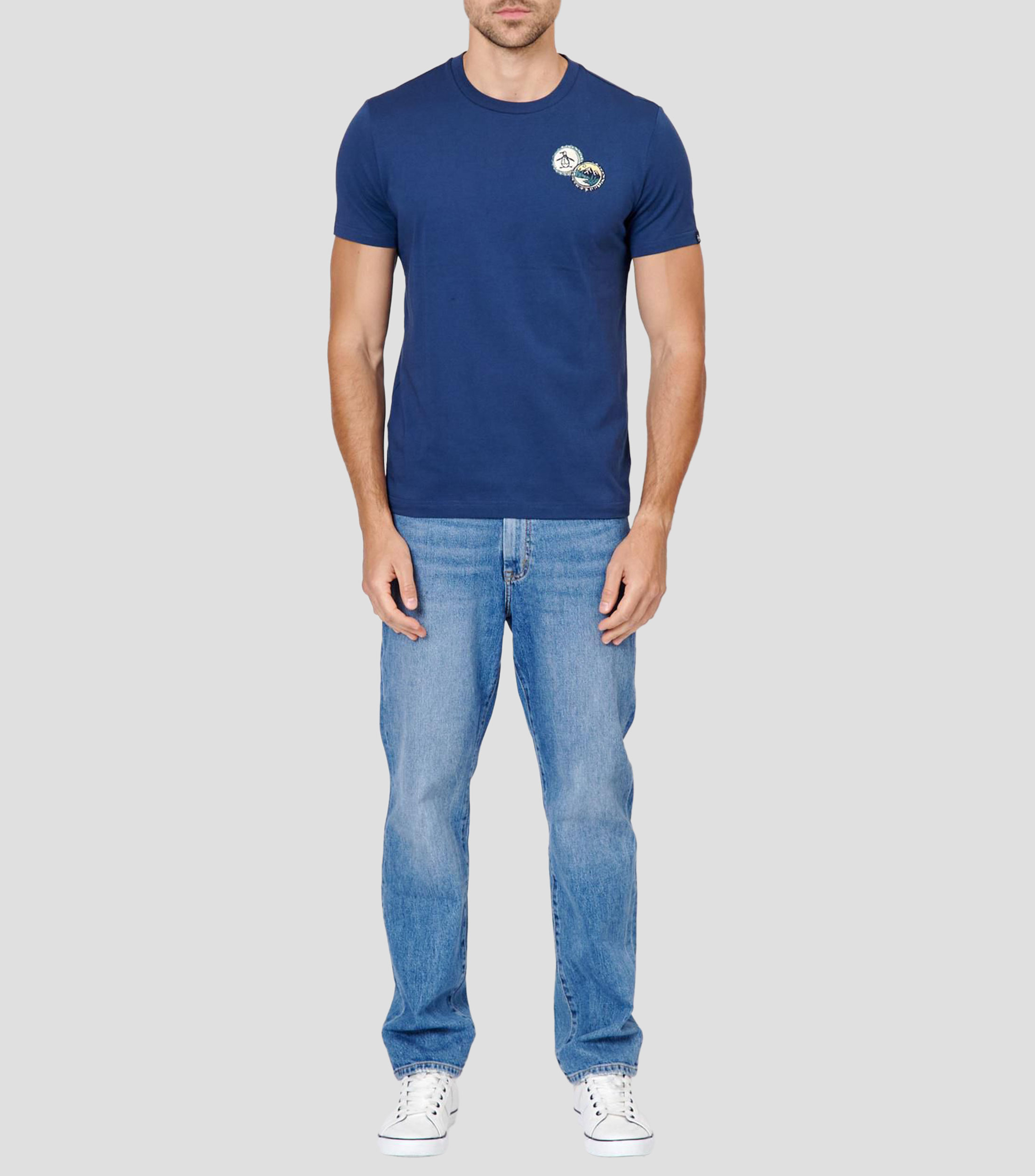 Playera cuello redondo manga corta lisa Hombre